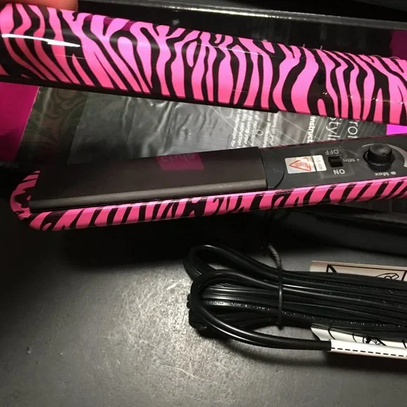 Style House pink and black Zebra Professional Styling Iron.   NIB - Picture 5 of 14